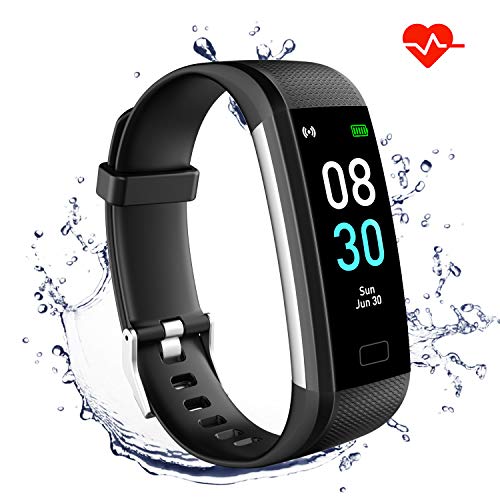 GINOZO Fitness Tracker, Activity Tracker Watch with Heart Rate Monitor, Pedometer IP68 Waterproof with Calorie Counter and Message Notification for Android and iOS