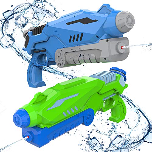 Joyjoz Water Gun Soakers, 800cc, 2 Pack Blaster Squirt Toys for Kids, Summer Swimming Pool Party, Beach, Outdoor - High Capacity, Long Range.