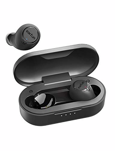 Wireless Earbuds, EarFun Free Bluetooth 5.0 Earbuds with Qi Wireless Charging Case, USB-C Quick Charge, IPX7 Waterproof in-Ear Earphones, Deep Bass Wireless Headphones, 30H Playtime, Built-in Mic