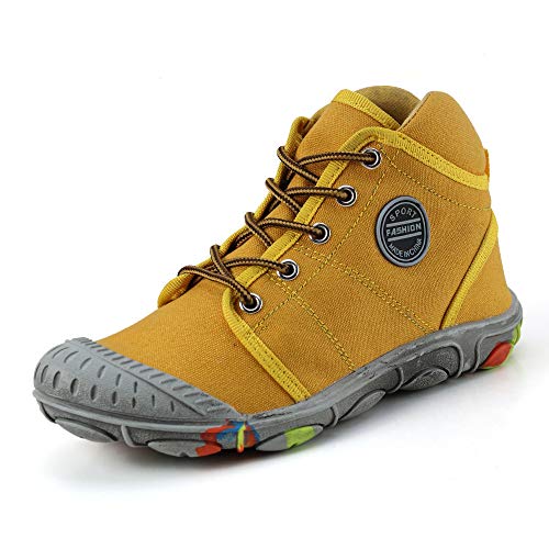 DUORO Kids Boots Dirty Shoes Boys Girls High Top Cowboy Sneaker Athletic Running Soft Breathable Boots for Boys