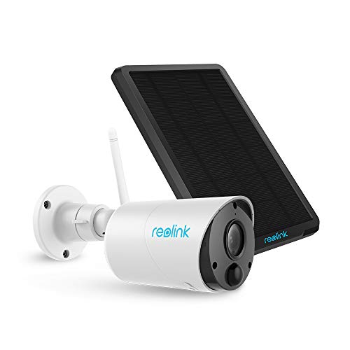 REOLINK Argus Eco+Solar Panel Outdoor Solar Battery Powered Security Camera System, 1080p HD Wirefree Waterproof 2-Way Audio Night Vision with PIR Motion Sensor, SD Socket and Cloud Service