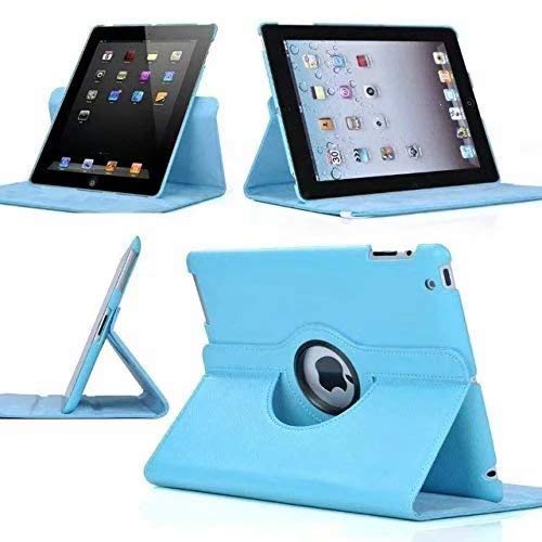 Lightblue 360 Degrees Rotating Stand Leather Case for Ipad 2/3 2nd/3nd Generation