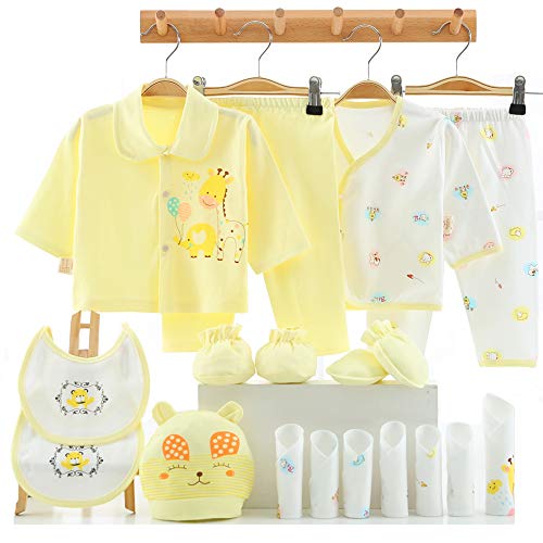 okpuzee 18PCS Newborn Girl Clothes Baby Outfit 0 3 Months Pants Layette Gift Set