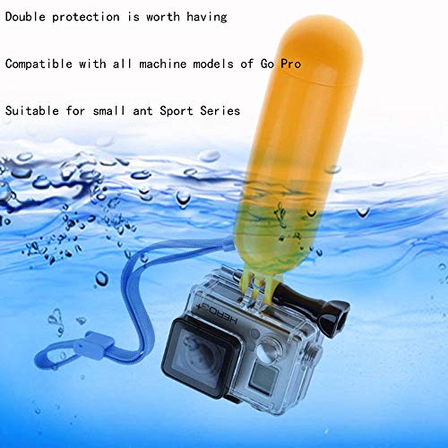 Waterproof Floating Hand Grip Compatible with GoPro Camera Hero 5 Session Black Silver Hero 6 5 4 3 3+ 2 1 Handler & Handle Mount Accessories Kit for Water Sport and Action Cameras (Light Yellow)