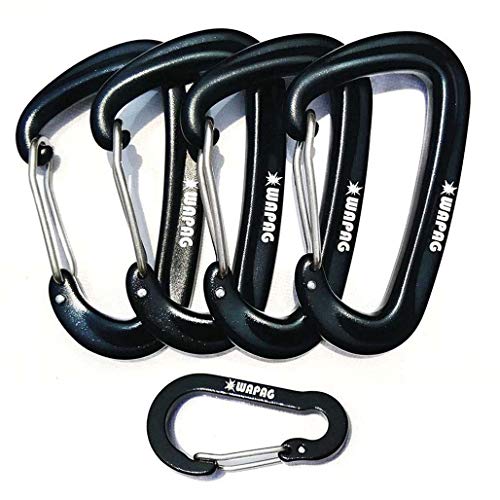 WAPAG Carabiner Clip, 12KN Carabiners Heavy Duty, 7075 Aluminum Caribeaners, Small Carabiner for Sports & Outdoors, Hammock, Camping, Hiking, Key