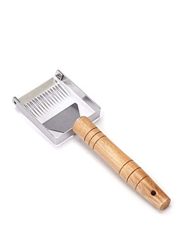 BeeCastle Honey Uncapping Fork Scraper Knife Food Degree Stainless Steel Honey Uncapping Tool (New Designed)