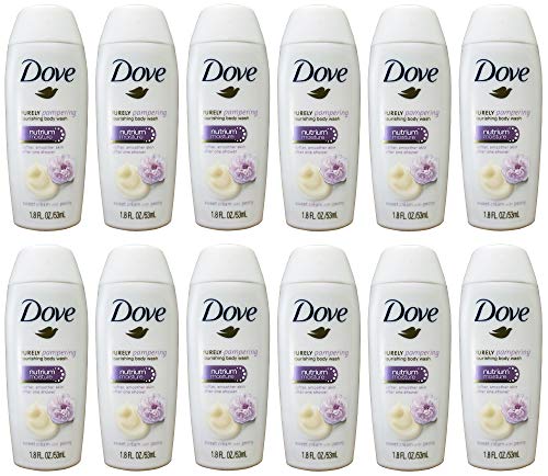 Dove Purely Pampering Sweet Cream & Peony Body Wash Travel Size 1.8 Fl.oz Pack Of 12