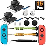 Joycon Joystick Replacement 2 Pack for Fix Drift Nintendo Switch Joy-Con Controller & Switch Lite Joystick Replacement Left/Right Analog Thumb Stick, Metal Latch, Include Y1.5