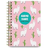 June 2019 - July 2020 Llamas Soft Cover Academic Year Day Planner Calendar Book by Bright Day, Weekly Monthly Dated Agenda Spiral Bound Organizer, 6.25 x 8.25 Inch,