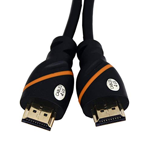 Cables4us HDMI Gold Plated Cable - High Speed - Supports Ethernet, 3D, Audio Return, HD (1080p), 4K (30 FPS max), Xbox, Playstation, PC, Apple TV (6 Feet)