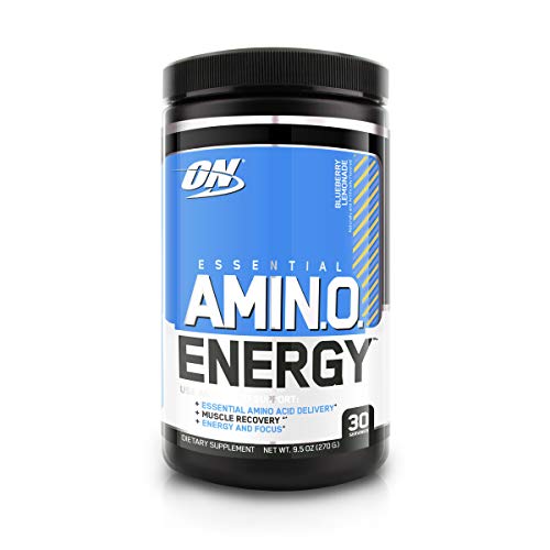 Optimum Nutrition Amino Energy - Pre Workout with Green Tea, BCAA, Amino Acids, Keto Friendly, Green Coffee Extract, Energy Powder - Blueberry Lemonade, 30 Servings (Packaging May Vary)