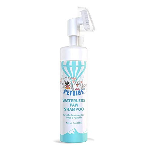 PETRIBE Dog Paw Cleaner, Portable Waterless Cleaning Shampoo for Dogs Foot Washing, Silicone Grooming Brush for Muddy Paws