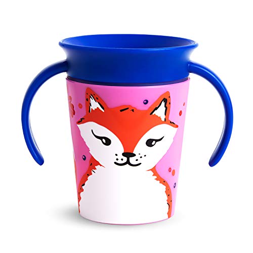 Munchkin Miracle 360 WildLove Trainer Sippy Cup, 6 Ounce, Red Fox