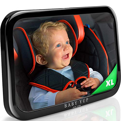 Baby Car Mirror for Rear Facing Car Seat - Fully Adjustable, Shatterproof, And Built To Stay In Place - Best Extra Large Back Seat Car Baby Mirror To Check On Your Baby While Driving
