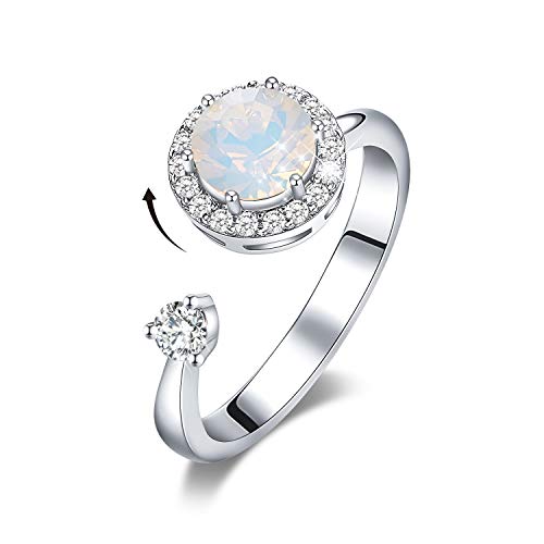 CDE August Birthstone Rings for Girls Green Austrian Crystals Jewelry 18K Rose Gold Ring Birthday Christmas Gift for Women Mom