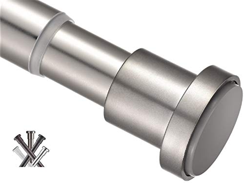 BRIOFOX Tension Shower Curtain Rods 43-73 Inches Nickel