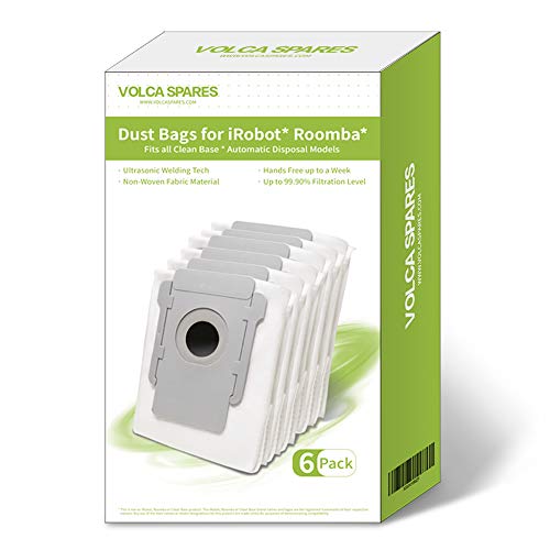 Volca Spares Disposable Dust Bags for iRobot Roomba i7 i7 Plus and S9 Plus (6 Bags)