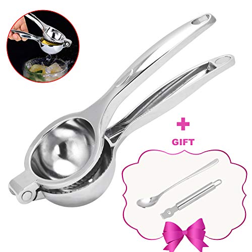 Lemon Squeezer Hand Manual Lemon Squeezers - Lime Hand Juice Lemon Squeezer Press Citrus Press Juicers Squeezer, Premium Quality Lime Lemon Squeezer, Manual Citrus Press Juicer with Zester and Spoon