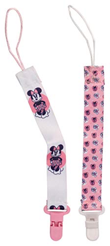 Disney Minnie Mouse 2 Pack Paifier Clip, Bow Minnie