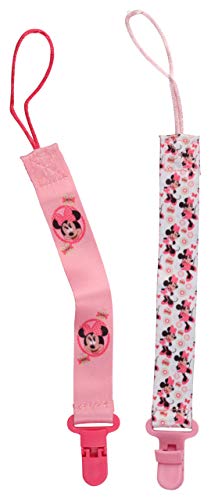 Disney Minnie Mouse 2 Pack Paifier Clip, Butterfly Minnie