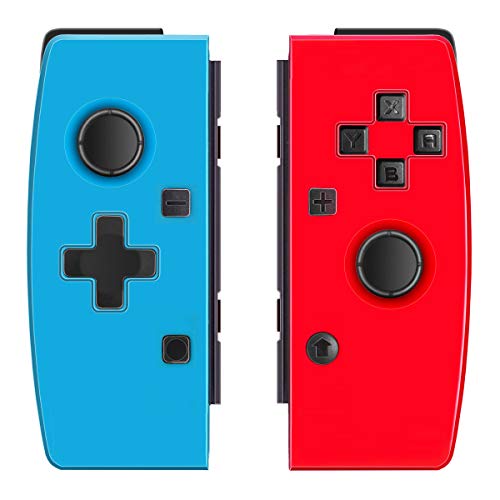 Haolide Non-Original Left and Right Controller Wireless Game Handle for Switch, Gyro Axis Gaming Gamepad Joypad