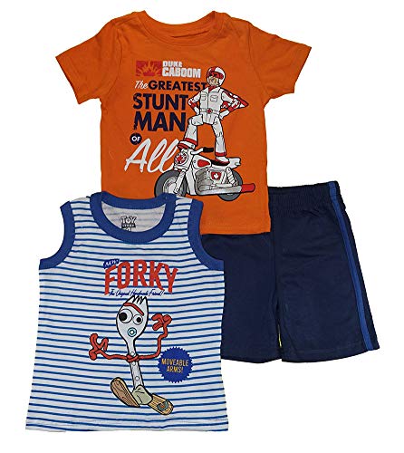 Book Cover Toy Story 4 Little Boys Three-Piece Top & Short Set