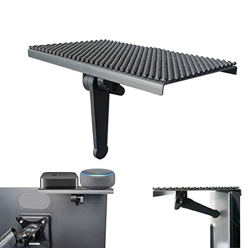 TV Top Shelf 7.9 Inch Flat Panel Mount for Streaming Devices, Media Boxes, Speakers and Home Decor, Black