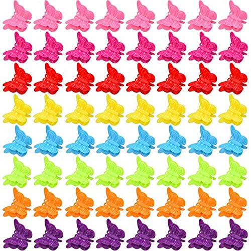 Book Cover 100 Packs Assorted Color Butterfly Hair Clips, Bantoye Girls Beautiful Mini Butterfly Hair Clips Hair Accessories for Women and Girls, Random Color