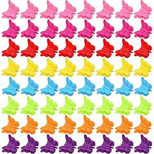 100 Packs Assorted Color Butterfly Hair Clips, Bantoye Girls Beautiful Mini Butterfly Hair Clips Hair Accessories for Women and Girls, Random Color