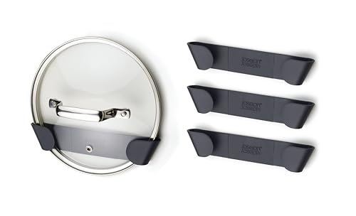 Joseph Joseph CupboardStore Set of 4 In-cupboard Pan Lid Holders- Grey