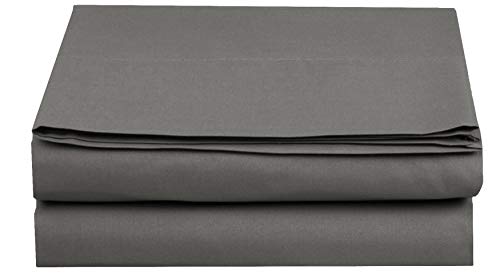 Elegant Comfort Premium Hotel Quality 1-Piece Flat Sheet, Luxury and Softest 1500 Thread Count Egyptian Quality Bedding Flat Sheet, Wrinkle-Free, Stain-Resistant, King, Gray