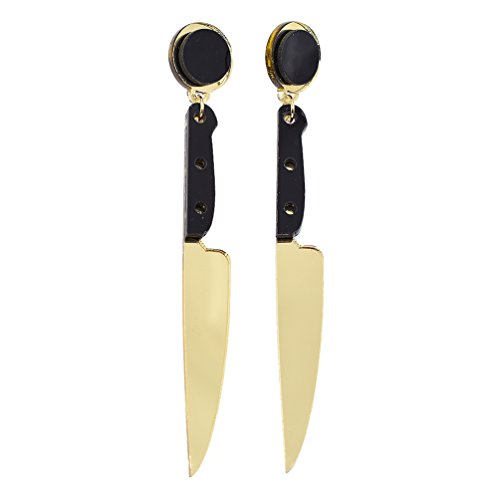 Towashine Knife Dangle Earrings Stud Acrylic Jewelry Party Role Play Funny