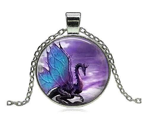 Blue Wing Dragon Pendant Necklace (SZRUY-03)