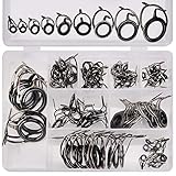 Fishcm 85pcs/lot of 9 Different Sizes of Stainless Steel and Ceramic Fishing Rod Guide Tips for Building and Repairing Rods Eye Rings Set
