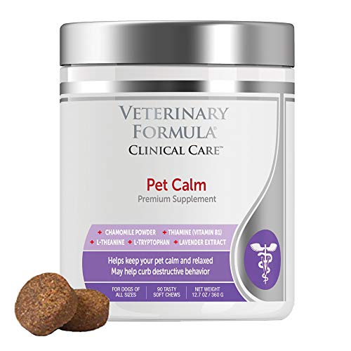 Book Cover Veterinary Formula Clinical Care, Pet Calm Premium Dog Supplement, 90 Soft Chews, White, 12.7 Oz