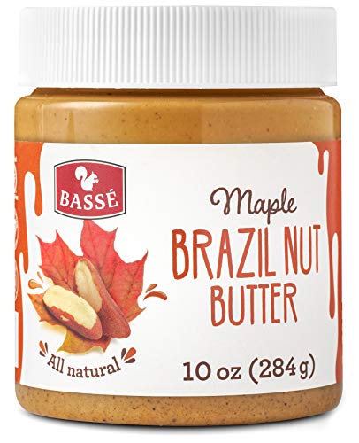 Basse All Natural Brazil Nut Butter, Keto friendly Toast Spread made from Roasted Brazil Nut, Gluten Free, Vegan Butter, Organic Maple 10 Oz (1 Jar)