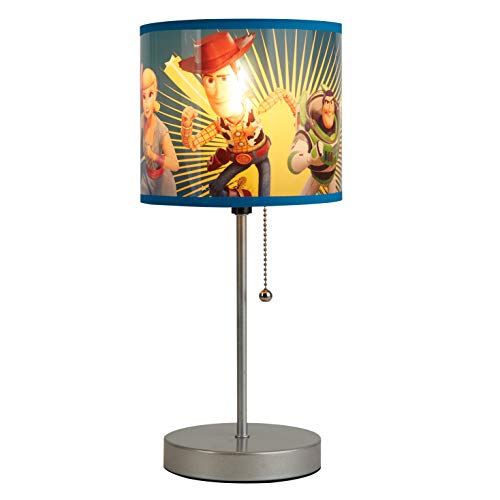 Book Cover Toy Story Stick Table Kids Lamp with Pull Chain, Themed Printed Decorative Shade