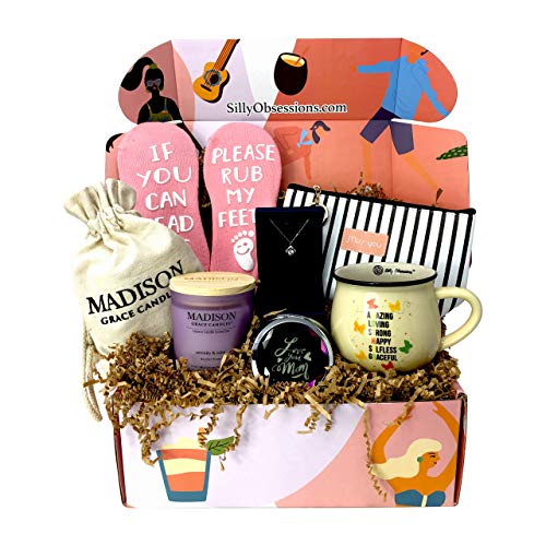 Gift Box for Mother by Silly Obsessions. Birthday Gift Basket for Mom, Wife. Gift Box Set for New Mom, Baby Shower.