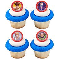 24 Toy Story 4 Toys Play Cupcake Rings Toppers Party Supplies