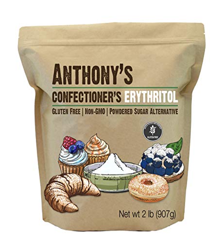 Anthony's Confectioner's Erythritol, 2lb, Non GMO, Natural Sweetener, Keto & Paleo Friendly