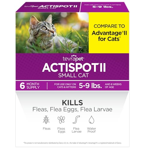 SNUNGPHIR TevraPet Actispot II Flea Prevention for Cats- 6 doses