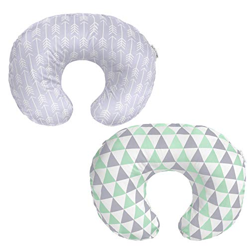 Minky Nursing Pillow Cover Set | Breastfeeding Pillow Slipcover for Nursing Moms | 2 Pack |"Arrows Collection" by BaeBae Goods