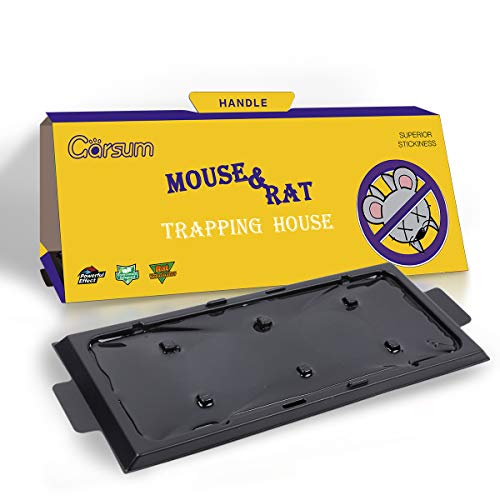 Book Cover Garsum Mouse Trap 5 Pack/Rat Trap,Sticky Traps for Mice,Large Rat Glue Pads,Extra Sticky Traps with Peanut Butter Large Capture Area,Catch Mouse Indoor and Outdoor (Mouse Trap House （Include Board）)