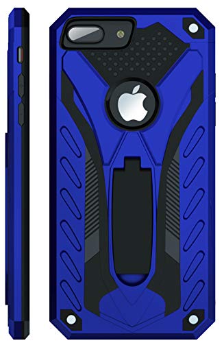 Kitoo Designed for iPhone 7 Plus Case with Kickstand, Military Grade 12ft. Drop Tested - Blue