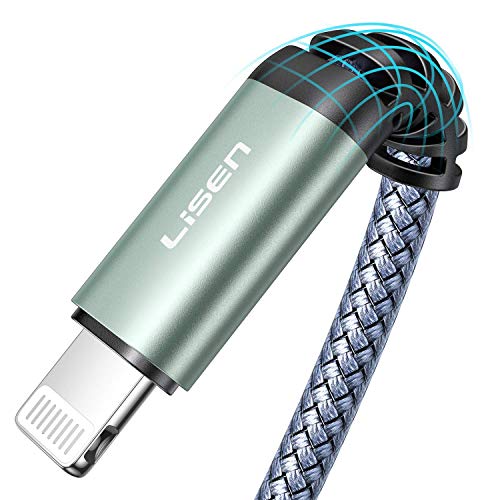 MFi Certified iPhone Charger Cable (6.6ft), [Never Rupture] LISEN Lightning Cable 2.4A Fast Charging iPhone Cord Compatible with iPhone 11 Pro/Xs Max/XR/XS/X/8/8 Plus/7/6/6 Plus/SE/5/5S