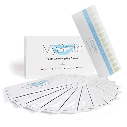 MySmile White Strips Teeth Whitening - Professional Express Result - Pearl White - Non Sensitive - 14 Packs 28 Pieces