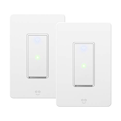 Geeni TAP Smart 3-Way Switch Kit, White, 2-Pack – No Hub Required – Requires Neutral Wire – Smart Light Switch Works with Amazon Alexa, Google Home &, Requires 2.4 GHz Wi-Fi