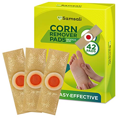 Samsali Corn Remover, 42 Corn Remover Pads, Toe Corn and Callus Removal, Corn Treatment Pads, Best Corn Remover Pads for Foot Corn Removal, 42 Pads