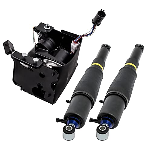maXpeedingrods Pair Rear Air Suspension Shocks + Air Compressor for Chevy Tahoe Suburban 1500 for GMC Yukon for Cadillac SUV 2000-2014 25979391
