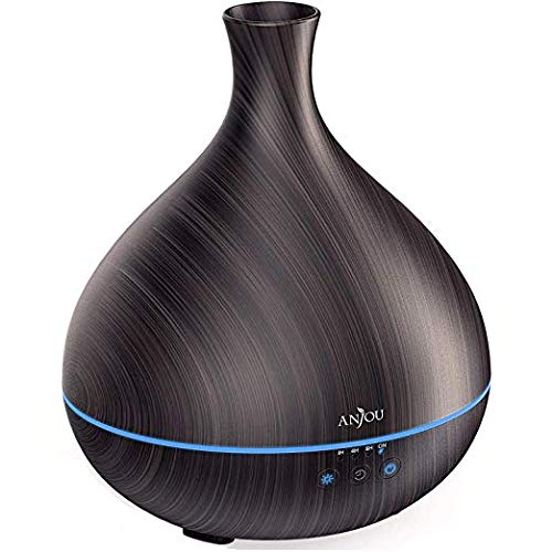 Book Cover Essential Oil Diffuser,Anjou 500ml Cool Mist Humidifier,One Fill for 12hrs Consistent Scent & Aromatherapy, World's First Diffuser with Patented Oil Flow System for Home & Office